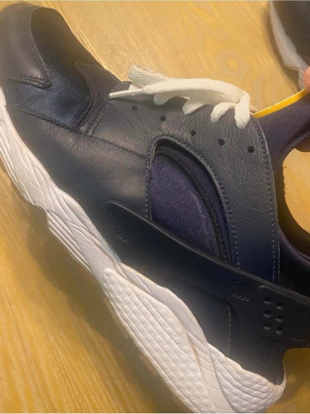 Nike Air Huarache By You Custom Men’s Size 13 Navy Blue Gold FD9781-900